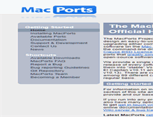 Tablet Screenshot of macports.org